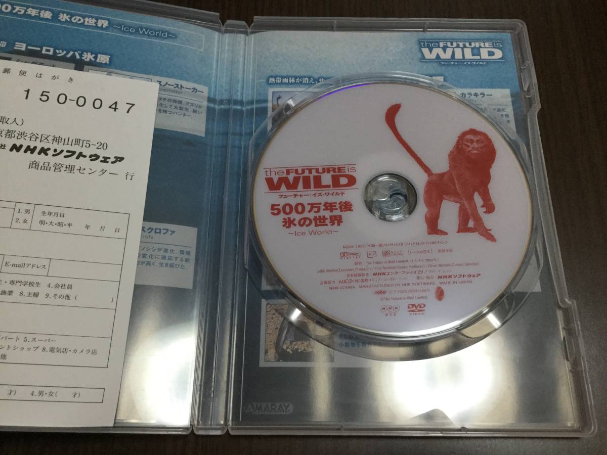 ◇再生面キズ少なめ 動作OK セル版◇フューチャーイズワイルド 500万年後 氷の世界 DVD 国内正規品 NHK 人類絶命… 驚異の生物_画像2