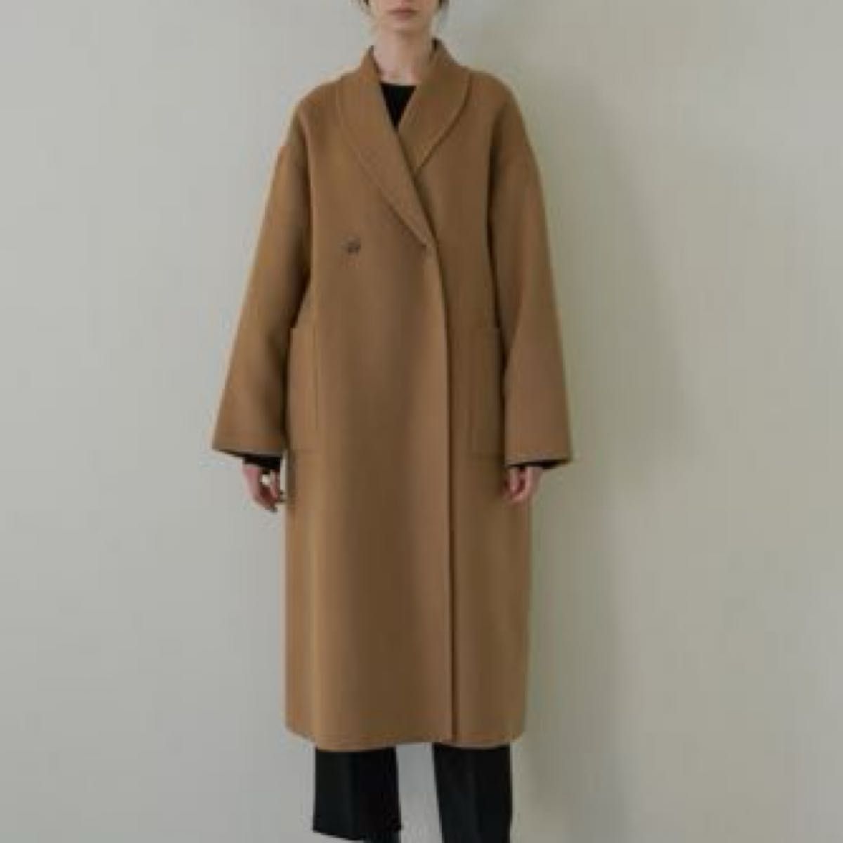 【Na.e】新品Shawl Collar Wool Coat キャメル