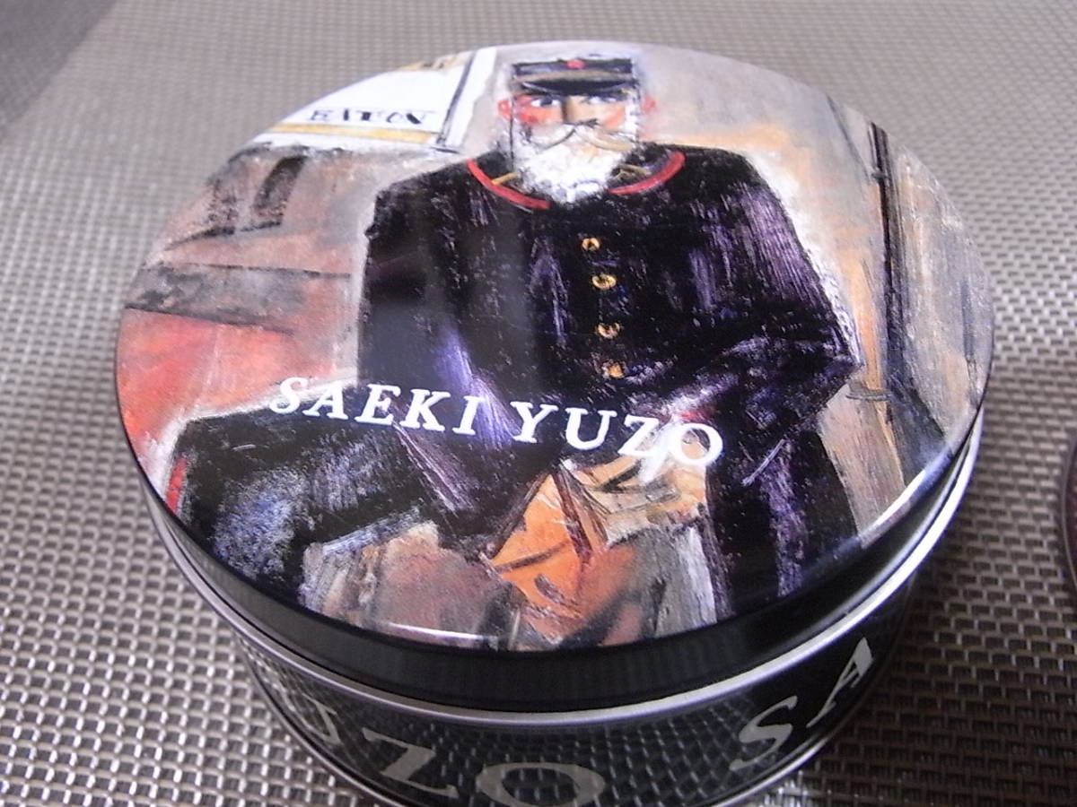 送料無料 佐伯祐三 ゴーフル缶（中身無し） 空缶 saeki yuzo 2個セット_画像2