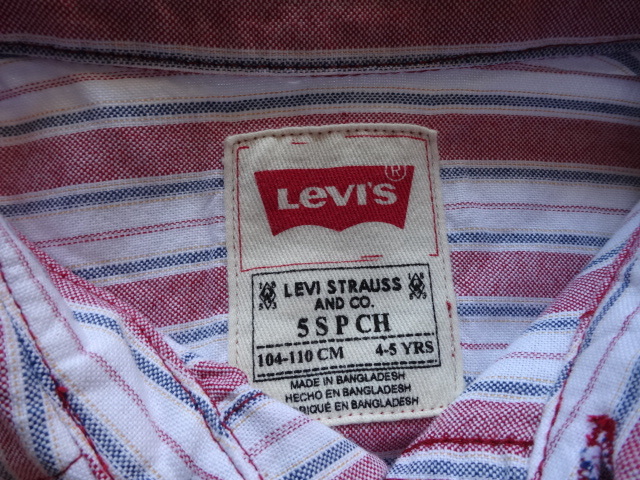 ■Levi's■ Levi's 　 рубашка  　 в полоску  　 размер  5　 новый товар 