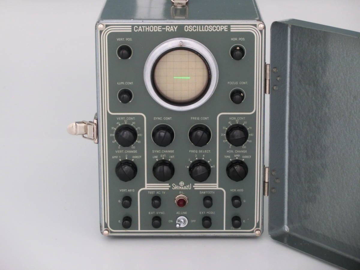 ◆島津製作所　真空管式　オシロスコープ　CL-75A　Vintage　（Vacuum tube type） CATHODE-RAY OSCILLOSCOPE　SHIMADZU_画像2