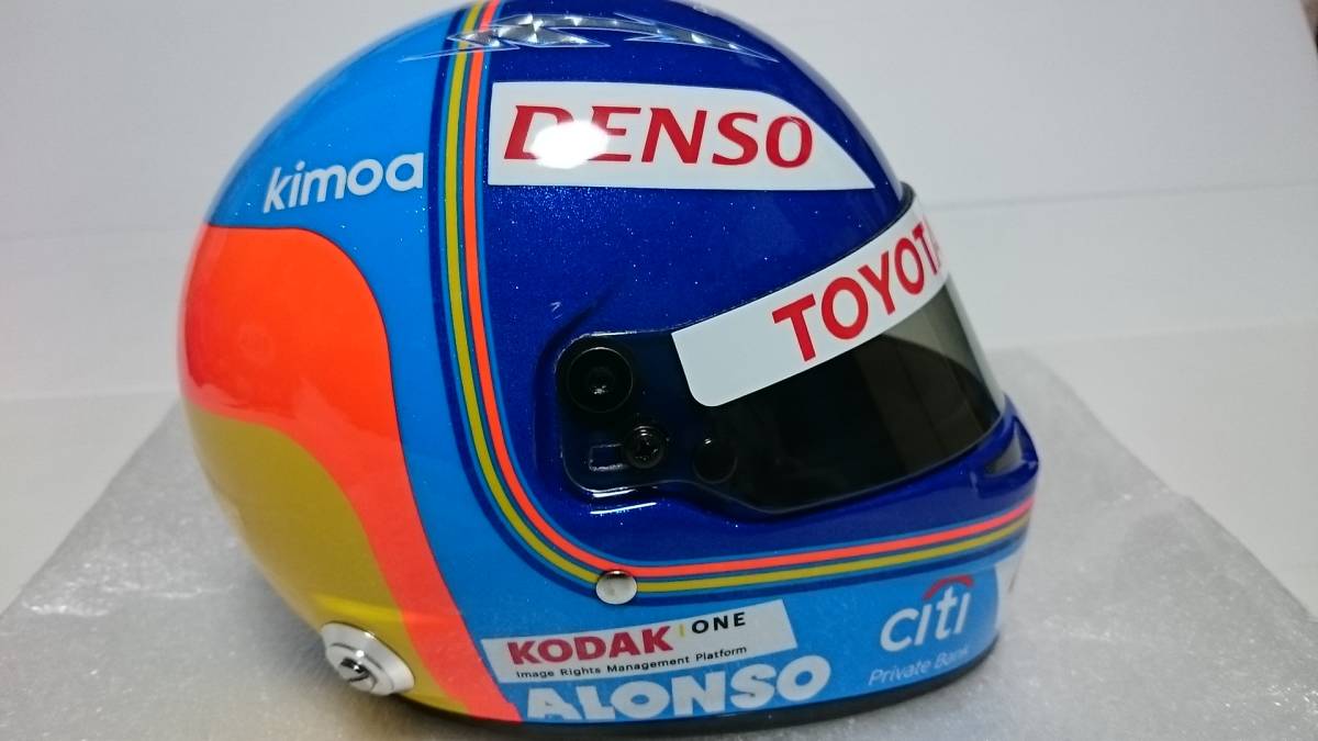 SPORTS MINI LINE 1/2 2018 FERNANDO ALONSO WEC フェルナンド・アロンソ ヘルメット TOYOTA GAZOO Racing BELL HELMETの画像4