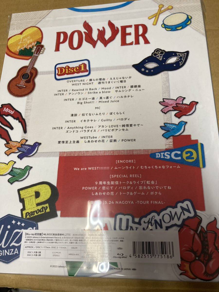 即決 初回盤 スペシャルフォトブックパッケージ 48Pブックレット WEST. 2Blu-ray/WEST. LIVE TOUR 2023 POWER 新品未開封_画像2