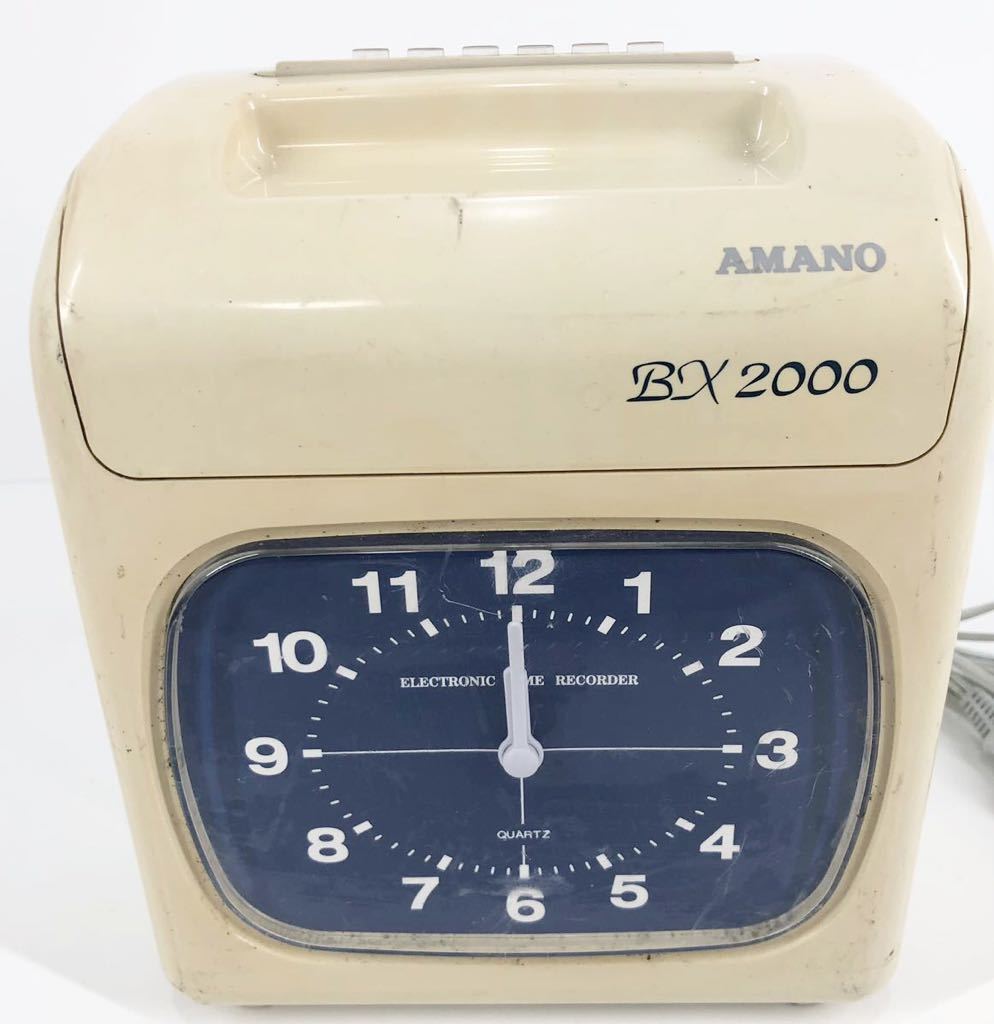 【通電確認OK】AMANO アマノタイムレコーダー タイムカード BX2000 オフィス 事務用品 電子 _画像2