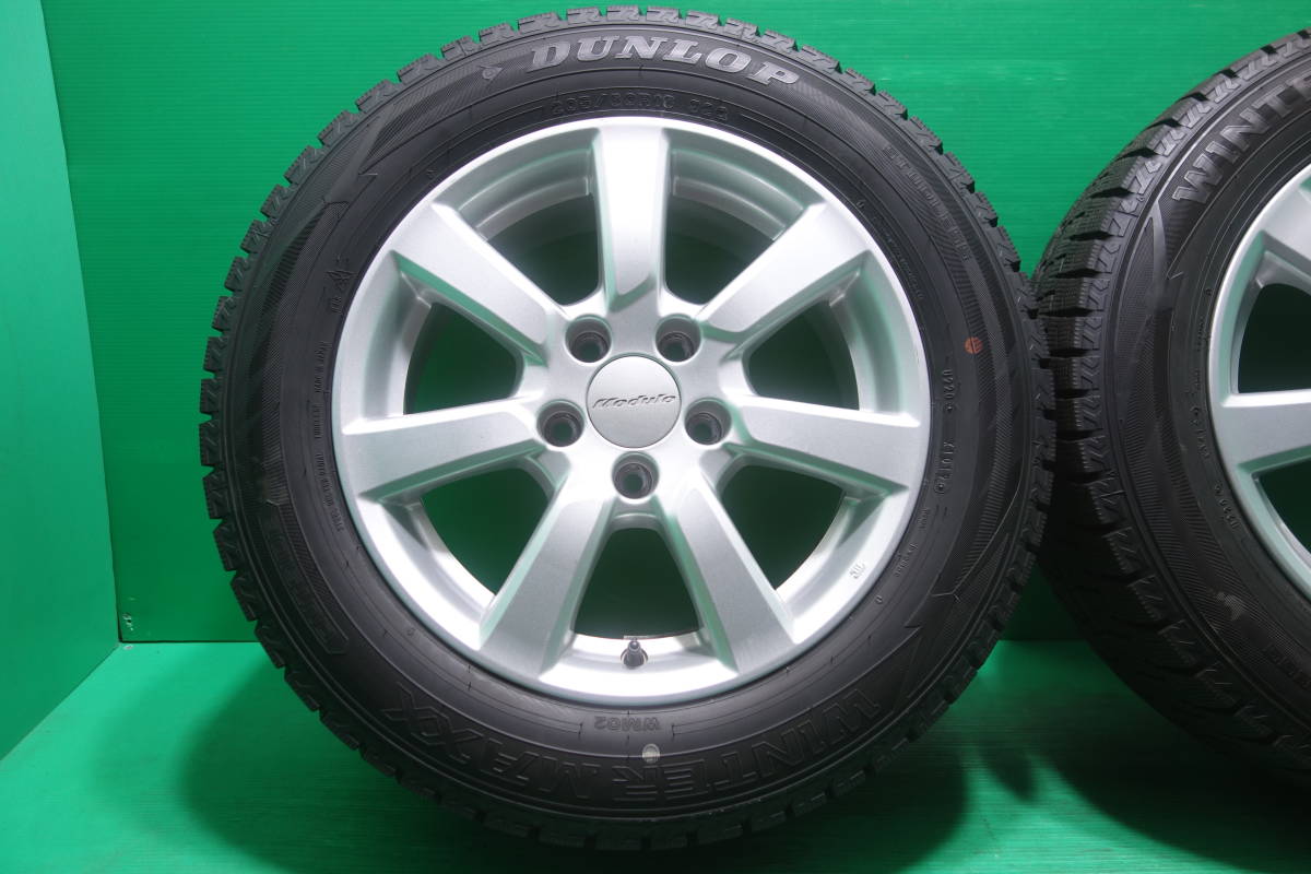 L401-19 free shipping 205/60R16 studless 4 pcs set Dunlop WINTER MAXX WM02 8 amount of crown groove enough Honda original Modulo Jade 