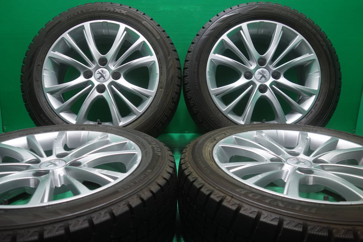 L430-18 送料無料 195/55R16 スタッドレス 4本セット ダンロップ WINTER MAXX WM02 9分山 溝たっぷり ATS プジョー 207 208_画像1