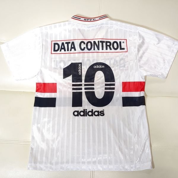 サンパウロFC アディダス 1997 レプリカユニフォーム M ゲームシャツ SAO PAULO FC adidas data control ブラジルサッカーリーグ_画像4
