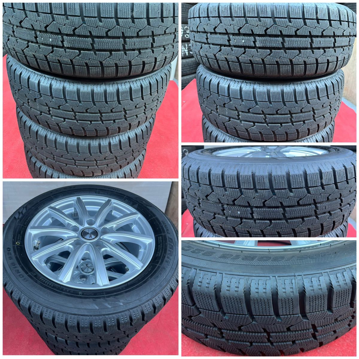 90%溝有。22年式。WEDS ENCOUGAR(エンクーガー) 16インチ×6.5J +40 PCD114.3/5穴TOYO 205/60R16 スタッドレス4本。ノア ヴォクシー リーフ_画像10