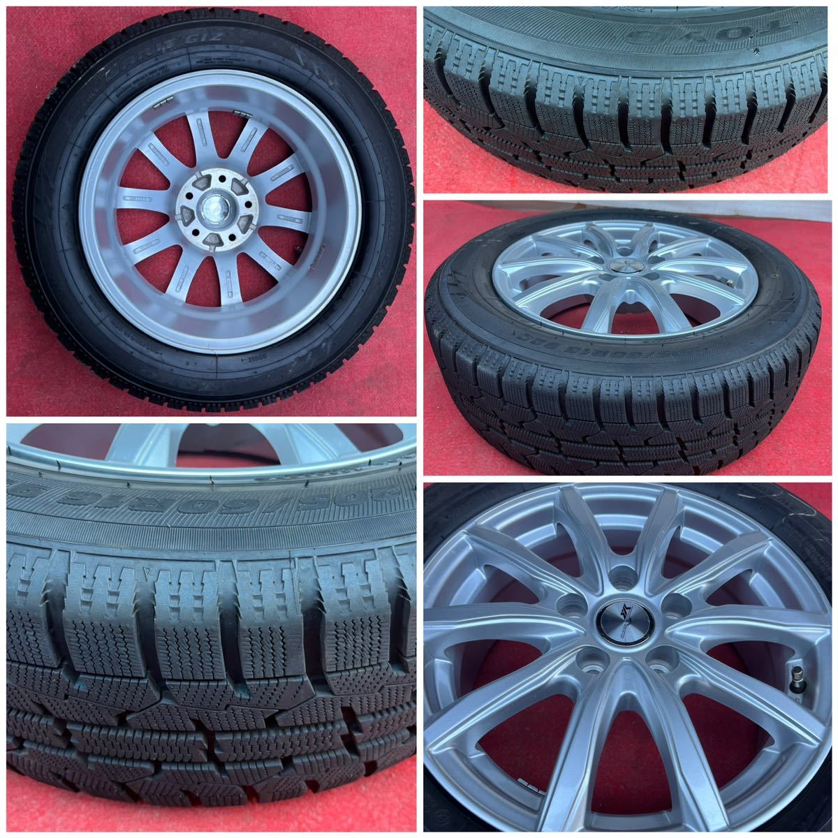 90%溝有。22年式。WEDS ENCOUGAR(エンクーガー) 16インチ×6.5J +40 PCD114.3/5穴TOYO 205/60R16 スタッドレス4本。ノア ヴォクシー リーフ_画像9