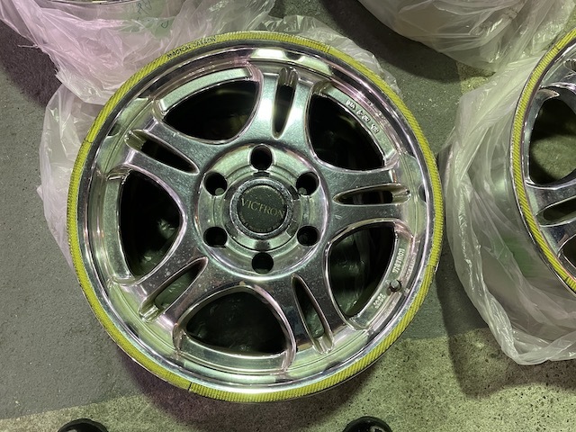 ☆C-7060 JAOS VICTRON ジャオス ヴィクトロン 17×8.0J+25 139.7-6h FJクルーザー 150ランクルプラド 215サーフ等に 4本セット 室内保管☆_画像4