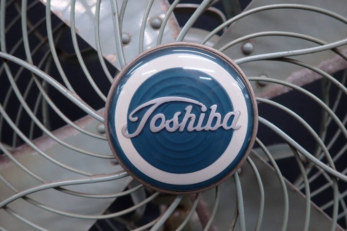 Toshiba レトロ 扇風機 カーキ グリーン 4枚羽 インテリア TOSHIBA 東芝 ADF-30B 東京芝浦 A.C ELECTRIC FAN A12089K_画像8