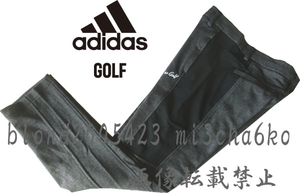 ■新品【adidas GOLF】アディダスゴルフ スウェット ファブリックミックスパンツ■黒82_画像1