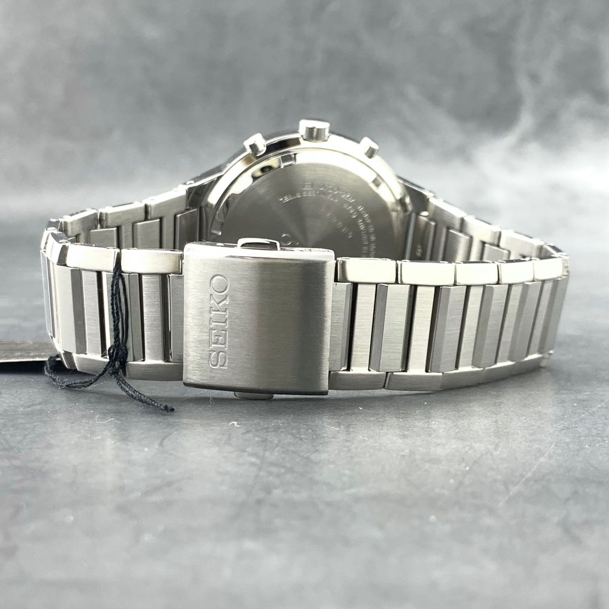 【新品】セイコー クロノグラフ SEIKO SSC439 ソーラー 43mm デイト メンズ腕時計 男性用 ブラック シルバー