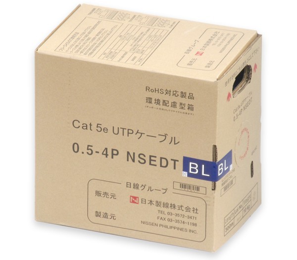 【新品】■■NSEDT BL CAT5e UTP 0.5-4P 300m LANケーブル■■_画像1