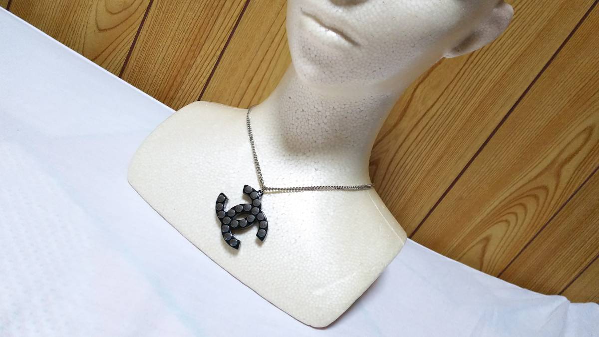 正規美レア シャネルCHANEL ココマークロゴチェーンネックレス メタル