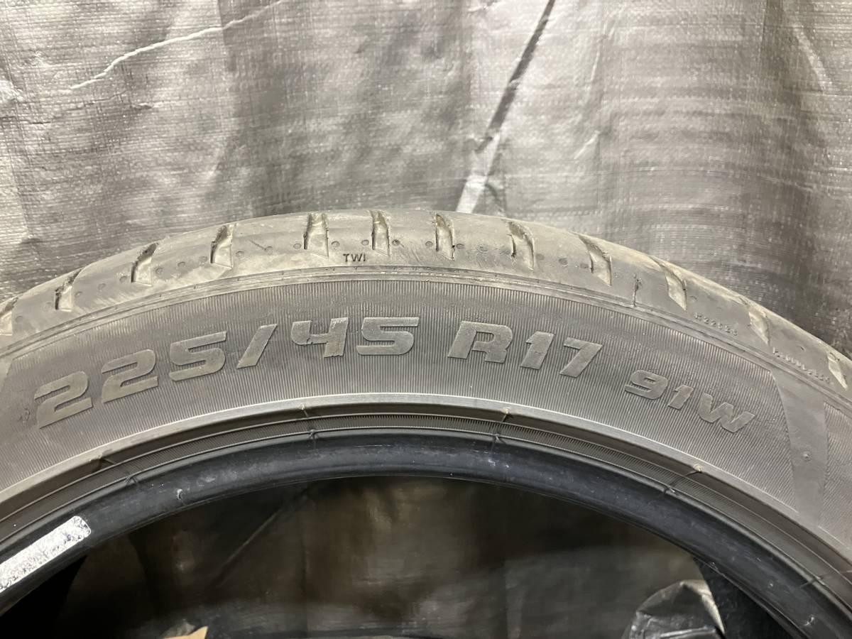 バリ溝 ピレリ 225/45R17 DRAGON SPORT 4本セット 中古タイヤ 225/45-17 オーリス Aクラス Bクラス ゴルフ など_画像7