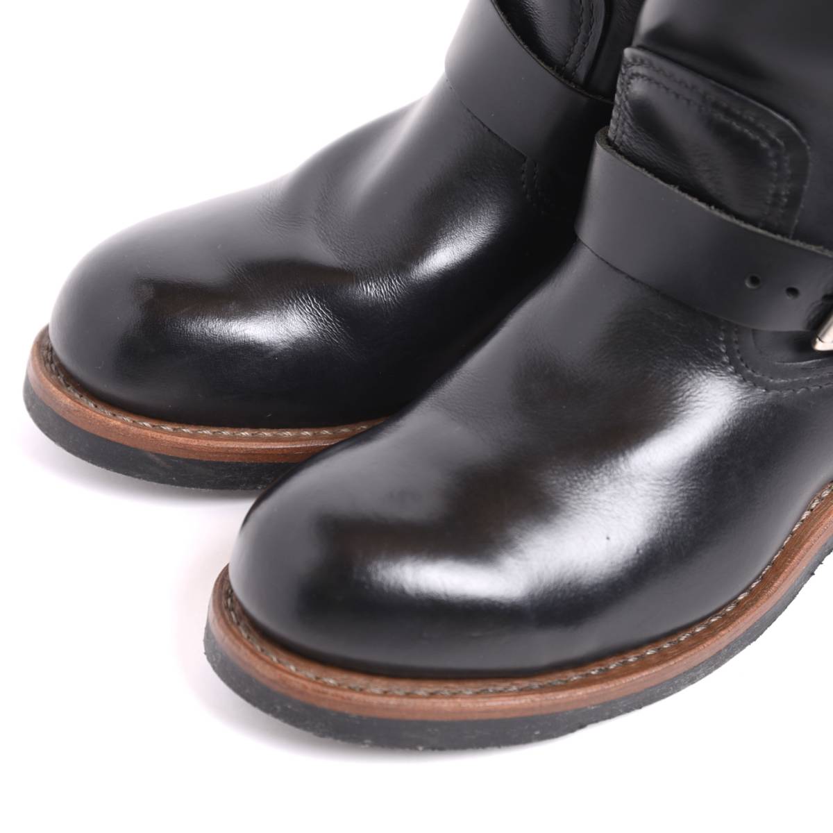 【美品】11年製 レッドウイング エンジニア ブーツ ショート 2976 US9 27cm 黒 レザー US8 RED WING USA製_画像2