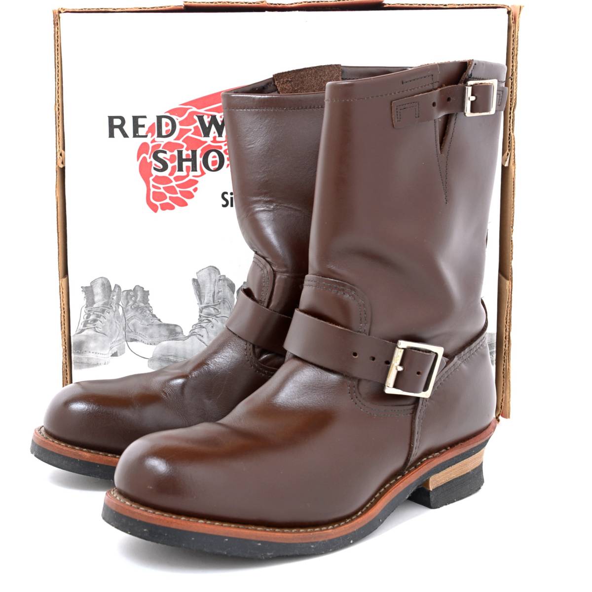 【箱付き 美品】09年製 レッドウィング 2269 US10 エンジニア ブーツ チョコレートクローム ブラウン 茶 RED WING
