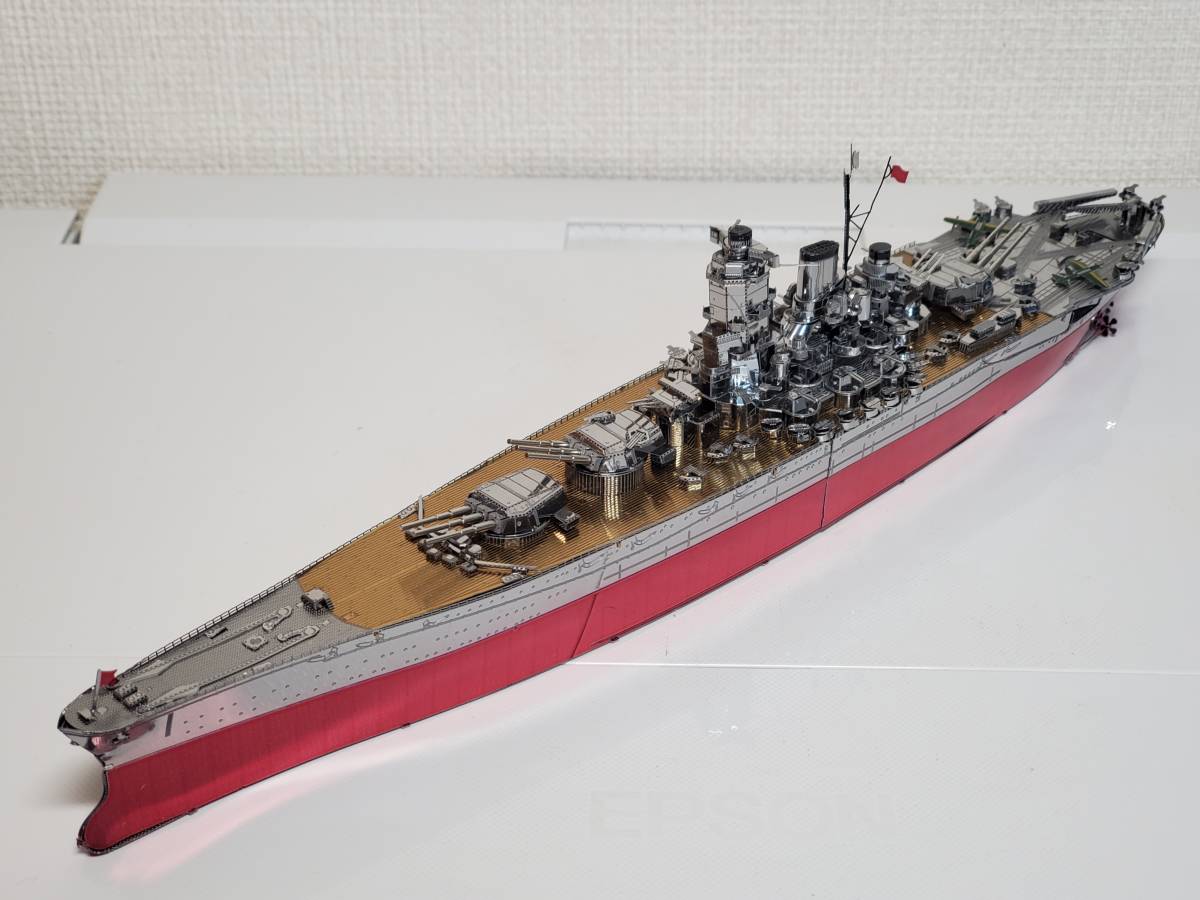 ★完成品Piececool 立体パズル 3Dメタルパズル メタリックナノパズル 大和戦艦★_画像2