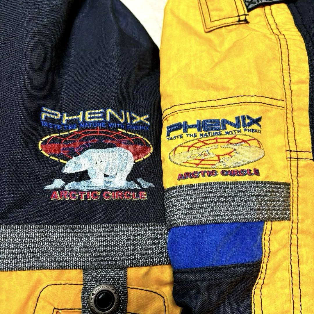 L 美品 90s PHENIX フェニックス スキーウェア 上下 セットアップ スノボー スノーボード 冬雪山 古着 オールド ビンテージ 00s y2k テック_画像10