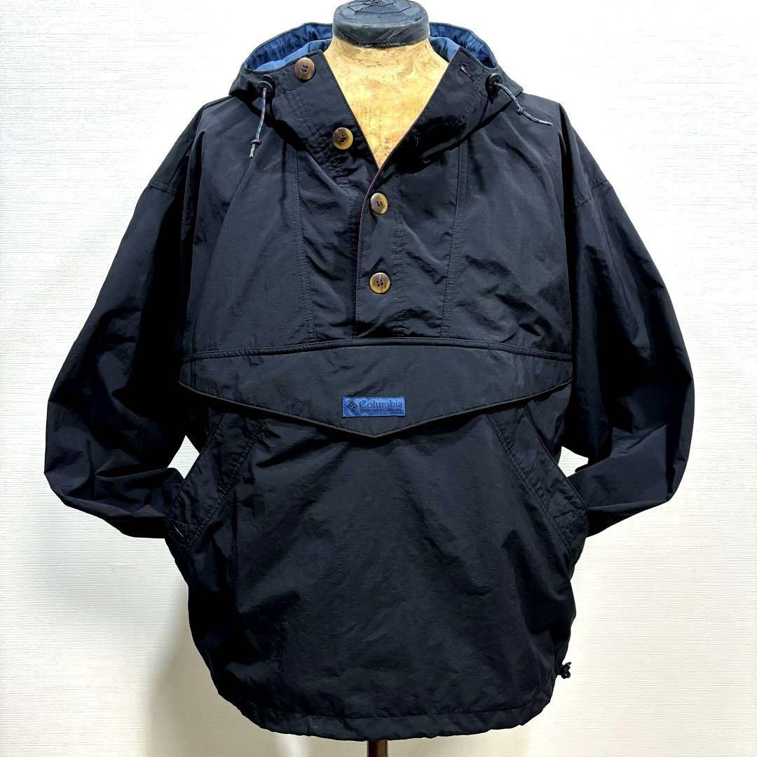 春早割 90s 黒 L 美品 Columbia y2k 00s ビッグサイズ オーバーサイズ