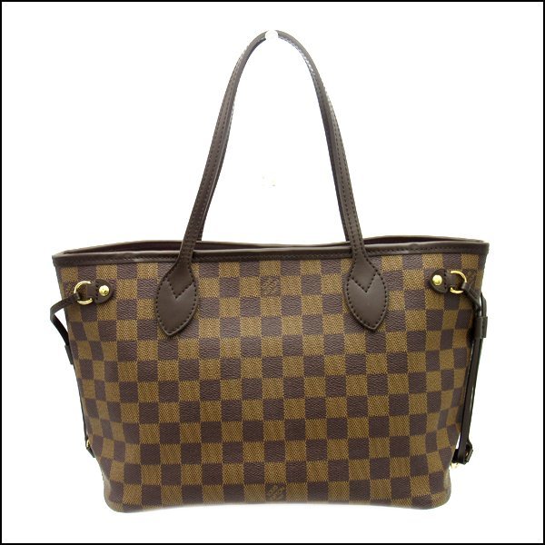 TS LOUIS VUITTON/ヴィトン ダミエエベヌ ハンドバッグ ネヴァーフルPM N51109 美品_画像4