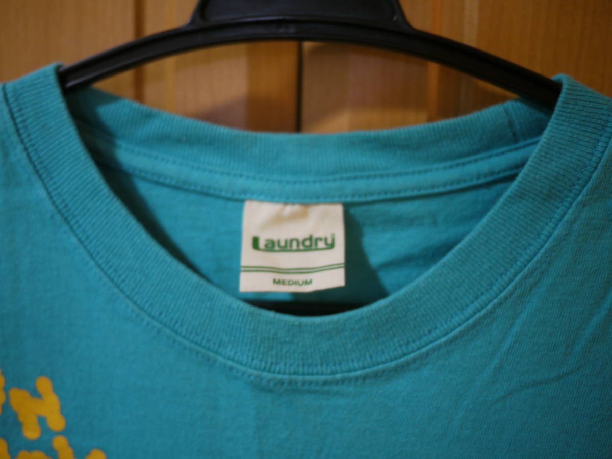 Tシャツ LAUNDRY(ランドリー) 青緑色 Mサイズ _画像3