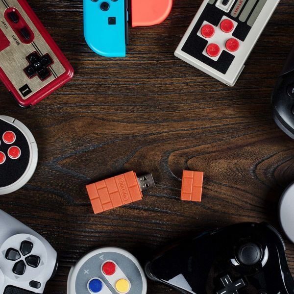 8Bitdo ワイヤレス Bluetooth アダプタ Nintendo Switch Windows Mac USB ワイヤレス レシーバー 受信機用 ブラウン G068！送料無料！_画像6