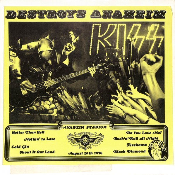 [B113] KISS LP Destroys Anaheim 1977 imp-1122 Live at Anaheim Stadium Aug-20th 1976 レコード LPの画像1