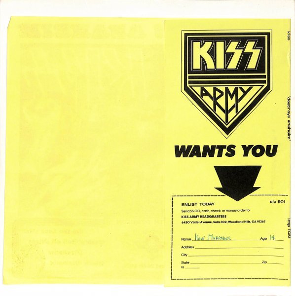 [B113] KISS LP Destroys Anaheim 1977 imp-1122 Live at Anaheim Stadium Aug-20th 1976 レコード LPの画像2