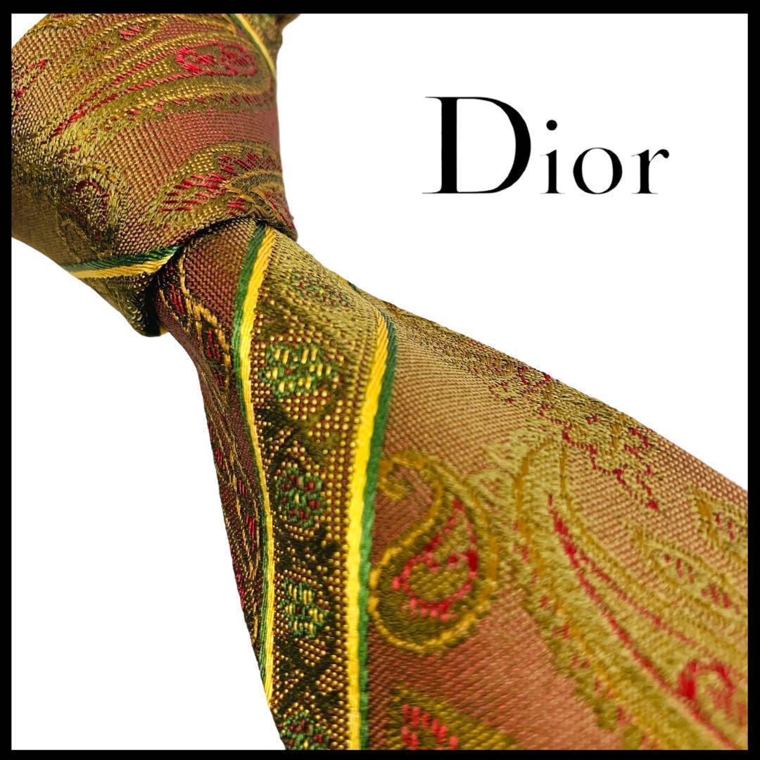 * beautiful goods * Dior Dior necktie peiz Lee stripe bordeaux 