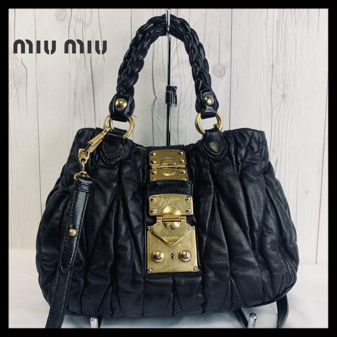 ◆美品◆ miumiu ミュウミュウ ハンドバッグ ショルダーバッグ マテラッセ