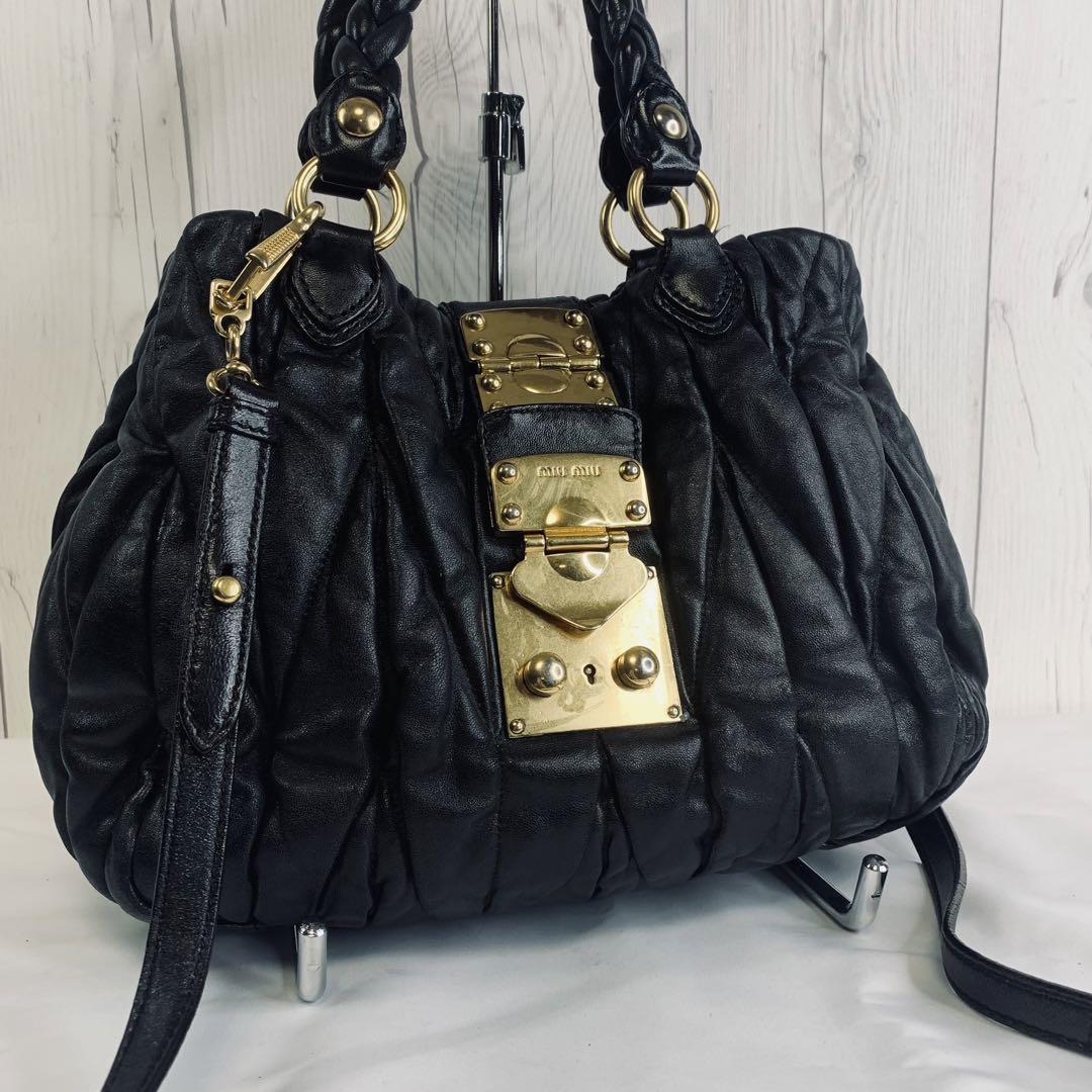 美品 miumiu ミュウミュウ ハンドバッグ ショルダーバッグ 美品 miumiu ミュウミュウ ハンドバッグ ショルダーバッグ