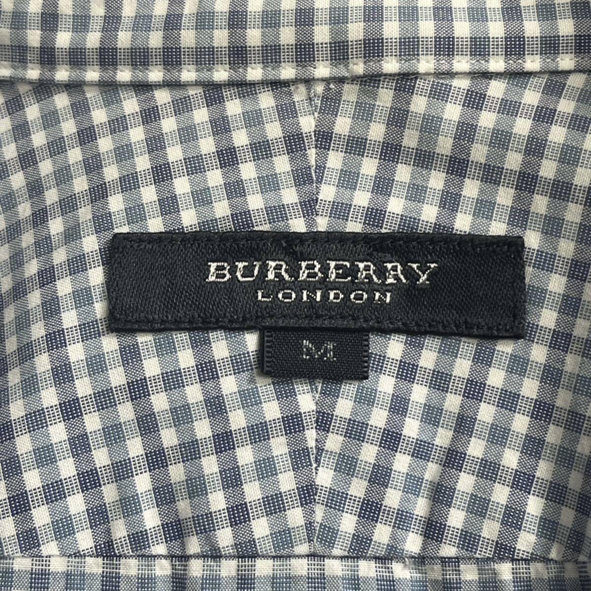 【美品】BURBERRY LONDON｜バーバリーロンドン，長袖シャツ，BD，ボタンダウン，三陽商会，チェック，刺繍_画像9