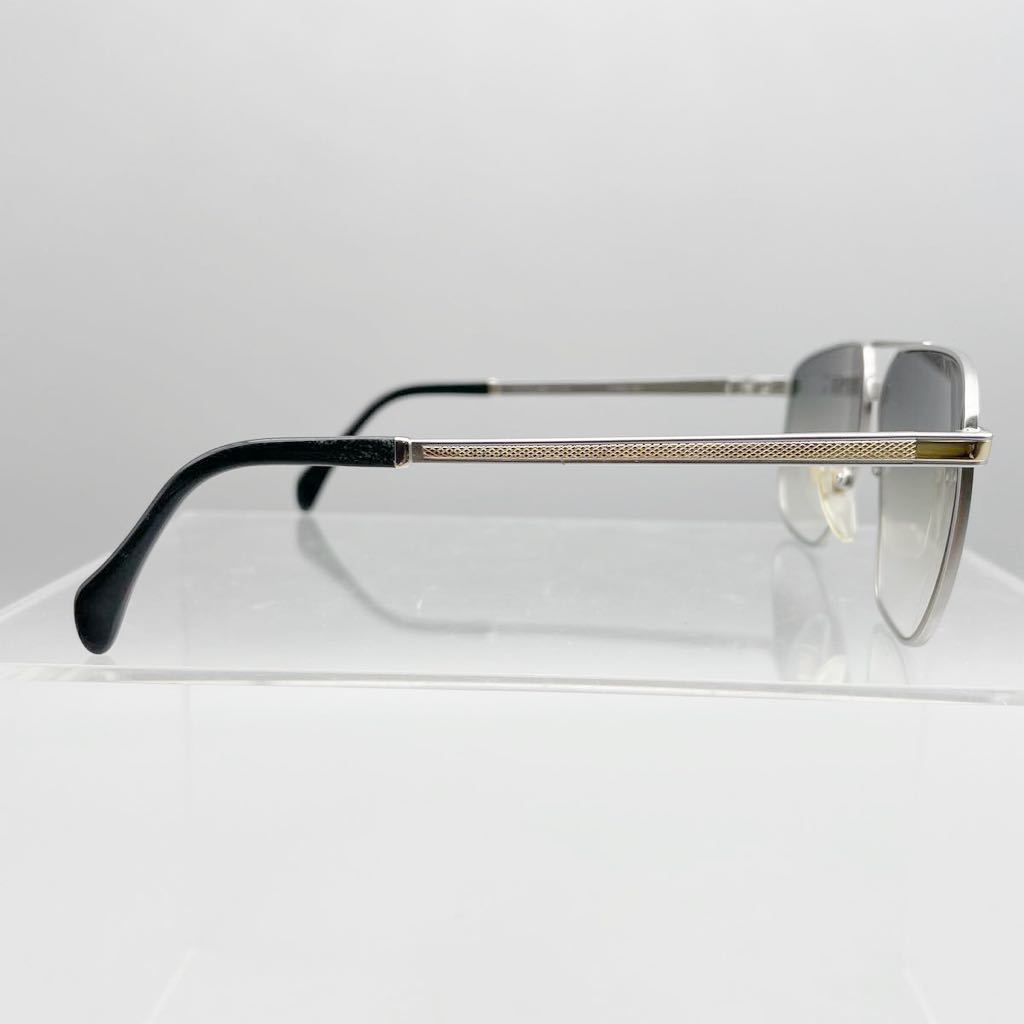 S.T.Dupont デュポン ティアドロップ サングラス フレーム 71052 シルバー ブラック ゴールド 眼鏡 61.5□12-140 アイウェア ヴィンテージ_画像5