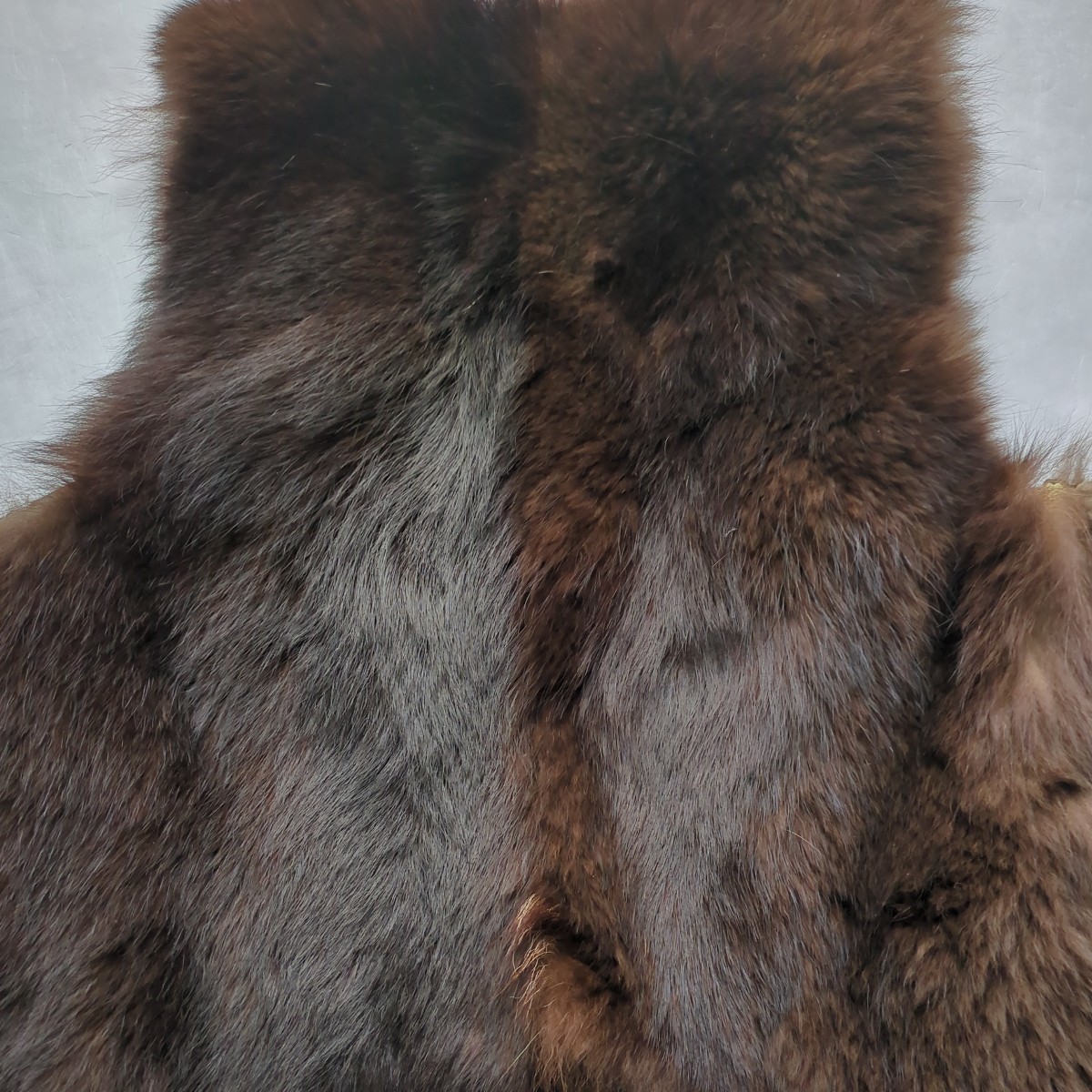 熊の毛皮 ベスト　リバーシブル　 熊のリアルファー　ビンテージ　オーダーメイド　昭和レトロ　_画像6