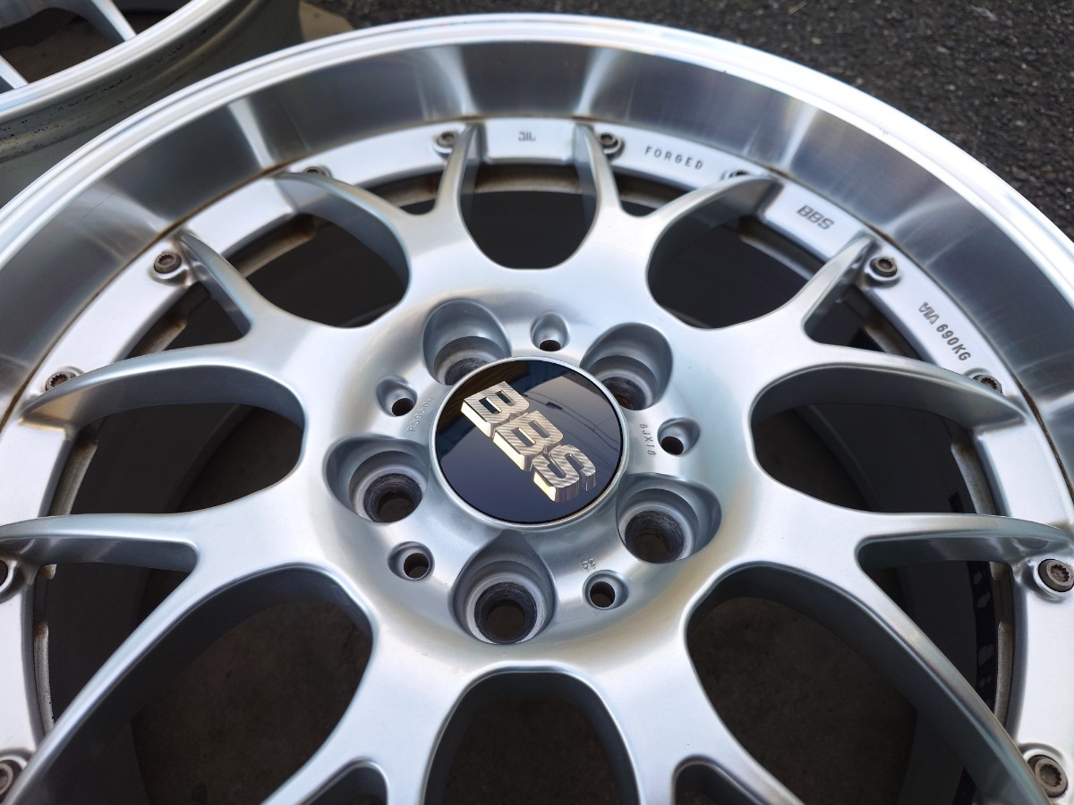 極上 鍛造 BBS RS-GT DS-SLD ダイヤモンドシルバー 18インチ 8J+39 RS950H PCD114.3 5穴 4本_画像8