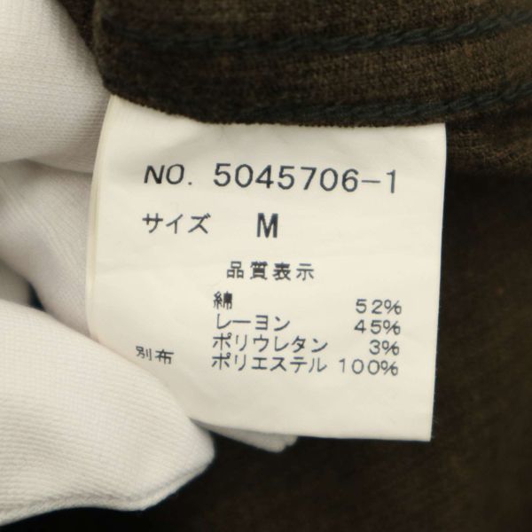 HALB ハルプ テットオム 秋冬 細畝 コーデュロイ★ ダブルジップ 長袖 スリム シャツ Sz.M　メンズ カーキ 日本製　C3T10950_B#B_画像6