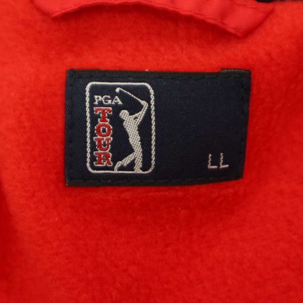 PGA TOUR PGAツアー秋冬 スリーブ着脱可★ 裏起毛 ウインドブレーカー ジャケット ブルゾン Sz.LL　メンズ 赤 ゴルフ 大きい　C3T11081_B#N_画像8
