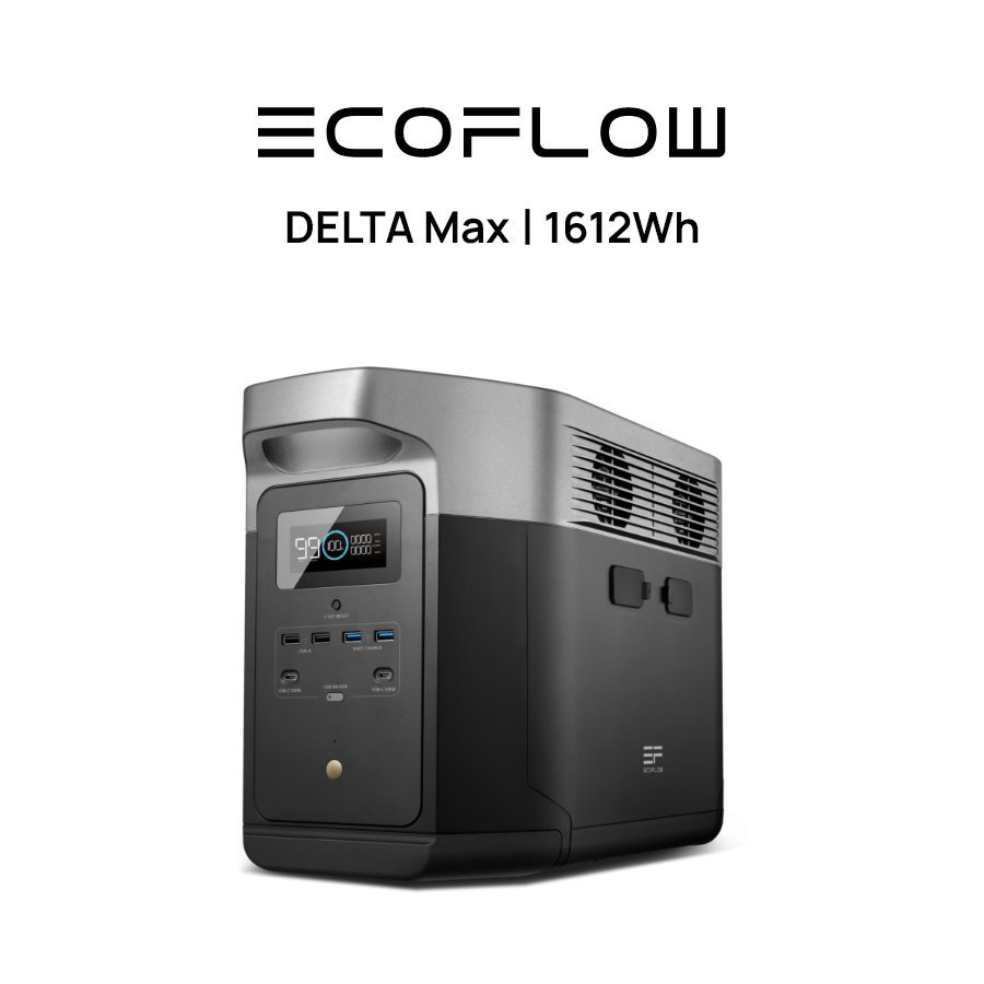 【中古品Aランク】EcoFlowメーカー直売 ポータブル電源 DELTA Max 1600 大容量 保証付き バッテリー 急速充電キャンプ 車中泊 エコフロー
