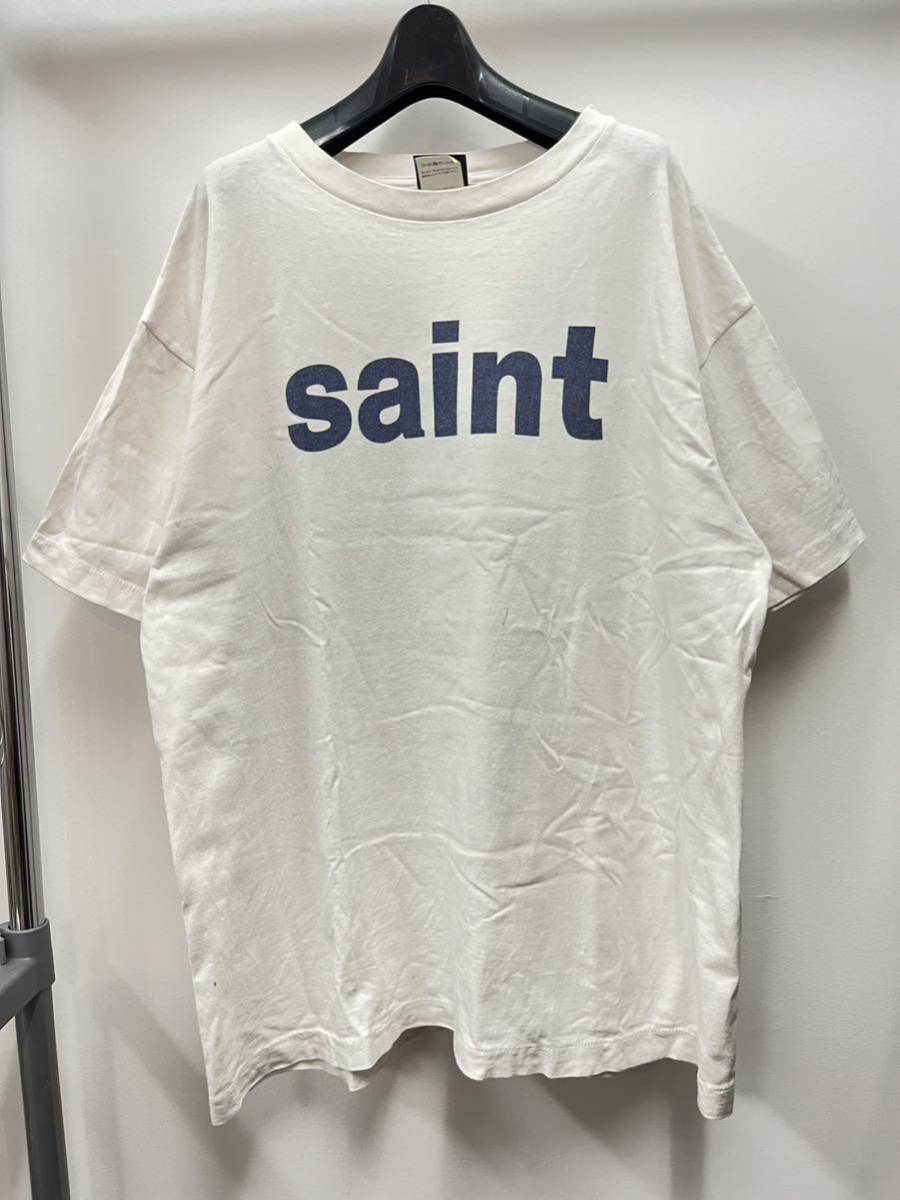 【入手困難】 SAINTMxxxxxx セントマイケル 半袖 Tシャツ ホワイト 白 XL ロゴ 美品