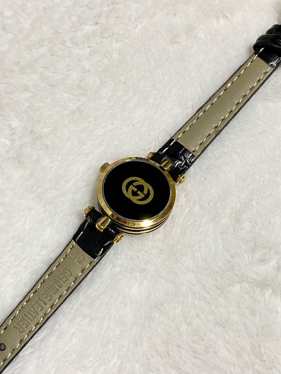 GUCCI グッチ 黒文字盤 ラウンド BAY レディース腕時計 KRK GUCCI グッチ 黒文字盤 ラウンド BAY レディース腕時計 KRK