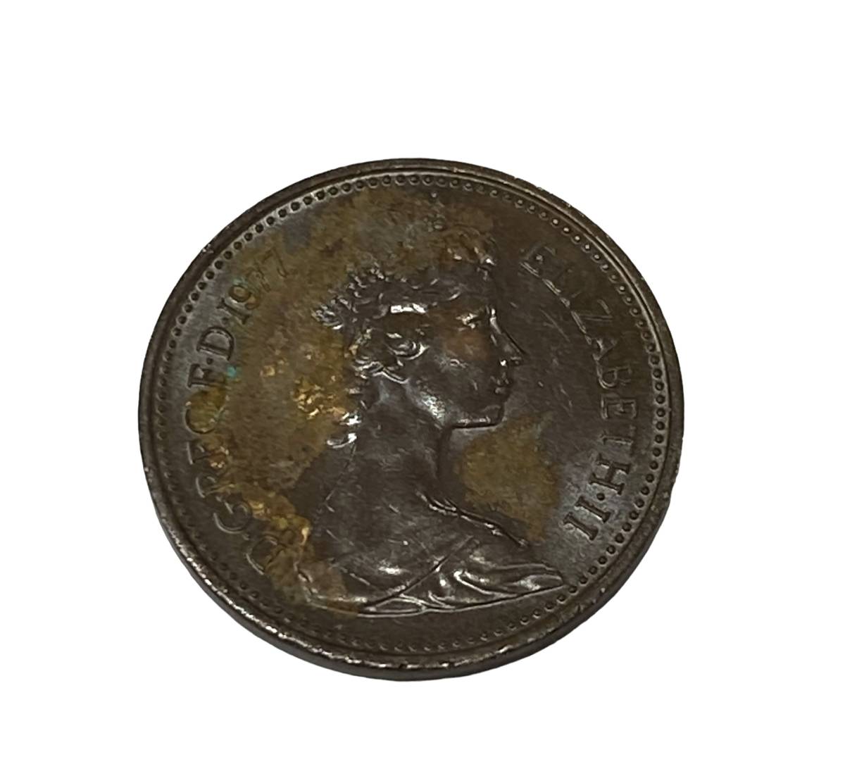 503-90009　イギリス アンティークコイン 硬貨 １ペニー(1977年) ２ペンス(1976年) １０ペンス(1968.1973.1977年) エリザベス女王_画像9