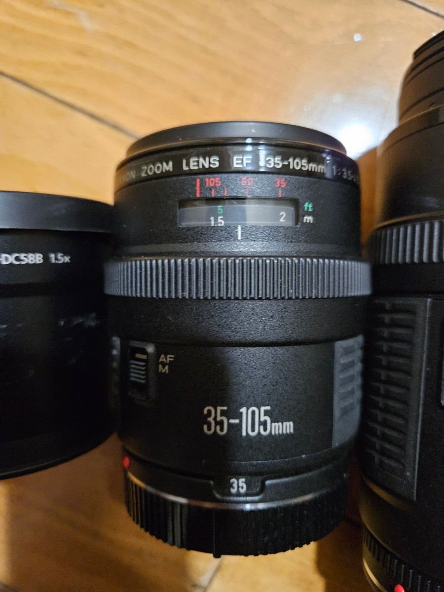 Canon EF70-210とCanon EF35-105mmとキヤノン Canon LA-DC58B 1,5×コンバージョンレンズアダプター_画像3