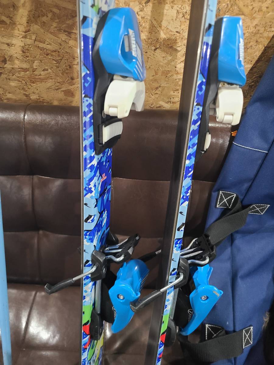 キッズ　kids　スキー板　カザマ　kazama　ビンディング　ストック付き　106センチ　ジュニア　カバー付き_画像10