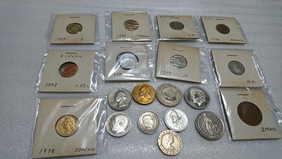 古銭 世界コイン 硬貨 まとめ売り19点の画像1