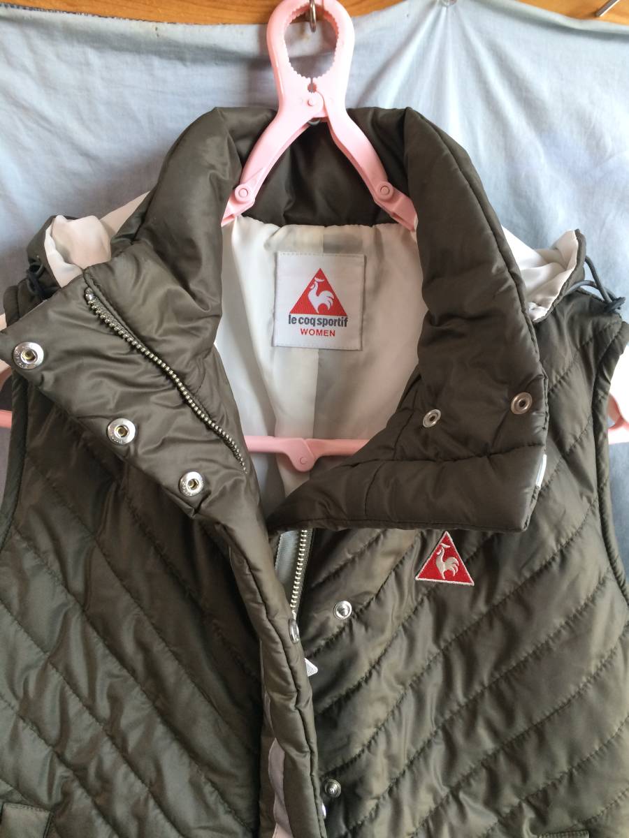 Le coq sportif　中綿ベスト　パーカー　レディースL　匿名配送　ポリエステル100％　匿名配送　ルコック(管0081)_画像4