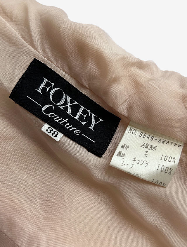 FOXEY Couture フォクシー ヌードベージュ 半袖 ワンピース_画像7