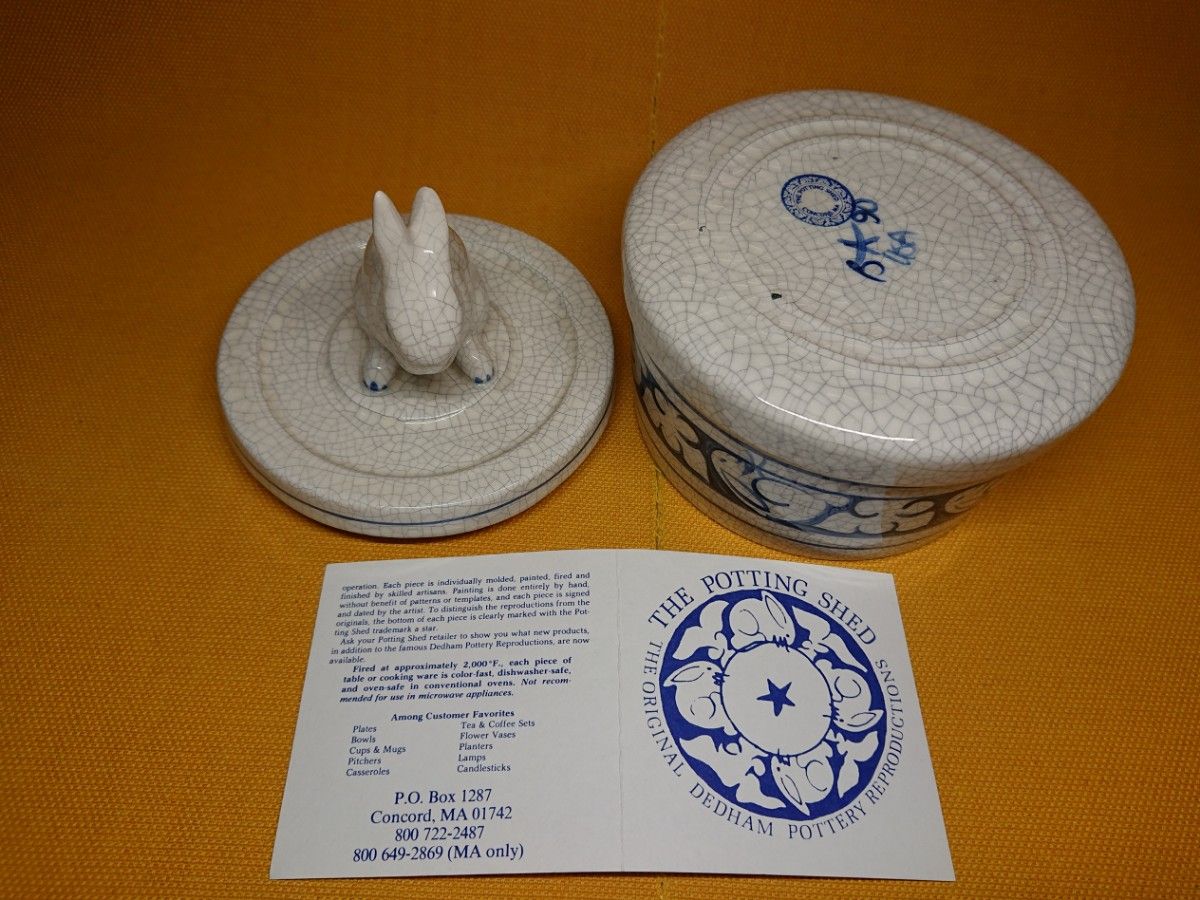 うさぎ　小物入れ　陶器　オブジェ　置物　インテリア　工芸品　美術品　A2760