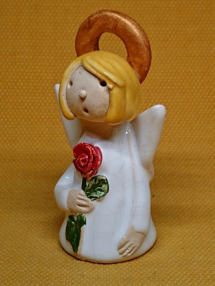 人形　天使　陶器　オブジェ　置物　インテリア　工芸品　美術品　A3340 人形 天使 陶器 オブジェ 置物 インテリア 工芸品 美術品 A3340 【公式